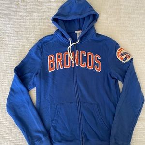 Men’s Broncos Zip up Hoodie Sweatshirt